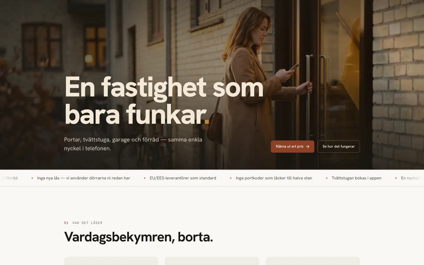Startsidan för Valveo på desktop